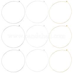 9Pcs 3 Colors 1.2MM Brass Necklace Making&nbsp;BJEW-CN0001-25