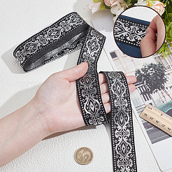 Vintage Jacquard Polyester Ribbon&nbsp;OCOR-WH0109-341B