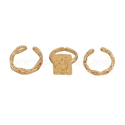 3Pcs Alloy Oval Chain Cuff Rings&nbsp;FS-WGF7236-01