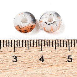 Opaque Spray Painted Glass Beads&nbsp;GLAA-G118-01Q