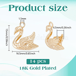 14Pcs Brass Pendants&nbsp;KK-BC0015-23