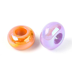 UV Plating Opaque Acrylic European Beads&nbsp;OACR-Q197-14