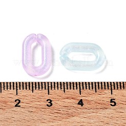 Luminous Rainbow Iridescent Plating Transparent Acrylic Linking Rings&nbsp;OACR-Z013-07