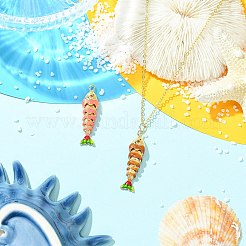 2Pcs 2 Colors Brass Enamel Pendants&nbsp;KK-CJ0005-79
