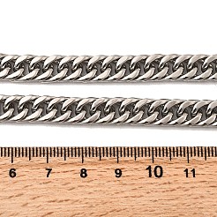 8MM 304 Stainless Steel Cuban Link Chain Necklaces for Men&nbsp;NJEW-B134-03B-P