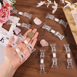 Plastic Pop Sign Card Display Double Clip Tag Holders for Price Tags Card Label&nbsp;FIND-WH0111-737