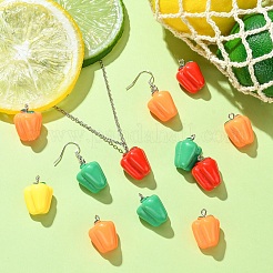20Pcs 4 Colors Resin Imitation Vegetable Pendants&nbsp;RESI-YW0001-59