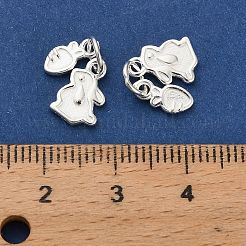 Easter 925 Sterling Silver Rabbit and Carrot Charms&nbsp;STER-P071-04S