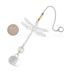 Glass Teardrop Hanging Suncatchers&nbsp;HJEW-JM04654-02