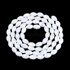 Electroplate Opaque Solid Color Glass Beads Strands&nbsp;LS-GL-N002-01A-B01