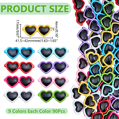 90Pcs 9 Colors Opaque Resin Cabochons&nbsp;RESI-WR0001-20