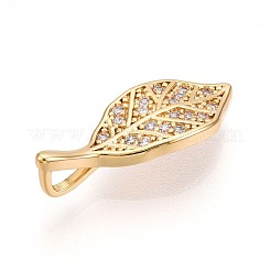 Brass Micro Pave Cubic Zirconia Pendants&nbsp;KK-N261-07G