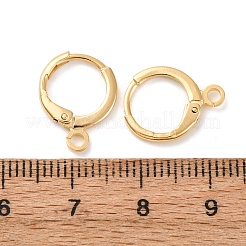 Brass Huggie Hoop Earring Findings&nbsp;KK-L179-04G-A-01
