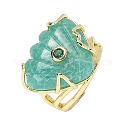 Natural Amazonite Cuff Rings&nbsp;GG-CBA5FCC-04G-05