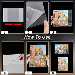 Rectangle Acrylic Table Card Display Frame and Double Faced Adhesive Tape&nbsp;AJEW-WH0609-493A