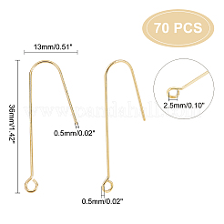 70Pcs Brass Earring Hooks&nbsp;KK-DC0001-14