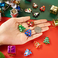 10Pcs 10 Styles Christmas Theme Handmade Lampwork Beads&nbsp;LAMP-TA0001-44B