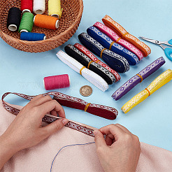 40 Yards 10 Colors Polyester Ribbons&nbsp;SRIB-ME0001-08