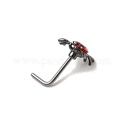 Heart Spider 316L Surgical Stainless Steel with Cubic Zirconia L-Shaped Nose Rings&nbsp;FS-WG44168-01