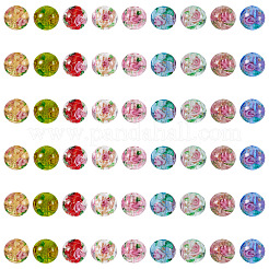 54Pcs 9 Colors Handmade Glod Sand Lampwork Beads Strands&nbsp;LAMP-TA0002-08