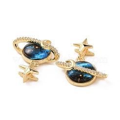 Brass Micro Pave Cubic Zirconia Pendants&nbsp;KK-E068-VC457