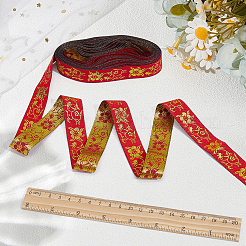 Ethnic Style Polyester Jacquard Ribbon&nbsp;OCOR-WH0078-478A-04