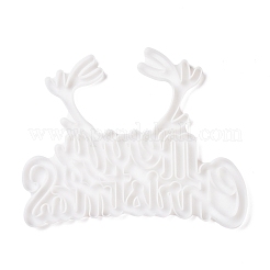 Antler & Word Merry Christmas Dispaly Decoration Silicone Molds&nbsp;DIY-K051-09