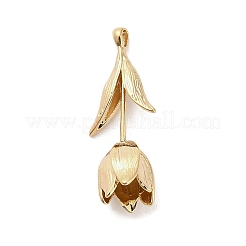 Three-Dimensional Flower Brass Pendants&nbsp;KK-V006-02G-04
