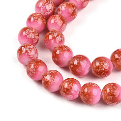 Baking Paint Glass Beads Strands&nbsp;DGLA-N008-10mm-01