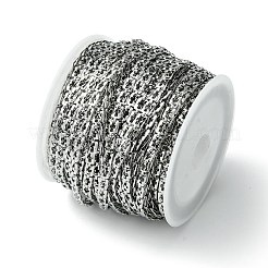 Tarnish Resistant 304 Stainless Steel Rectangle with Cross Link Chains&nbsp;CHS-K018-05P