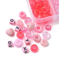 200Pcs 10 Styles Plastic Pearlized Beads&nbsp;FIND-FS0002-34