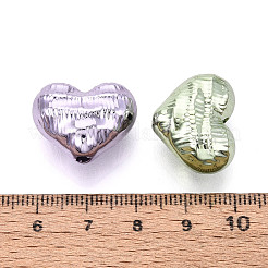 Textured Plating Opaque Acrylic Beads&nbsp;PACR-T018-06M