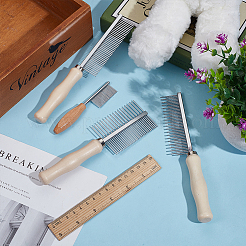 4Pcs 4 Styles Stainless Steel Combs&nbsp;AJEW-OC0013-77