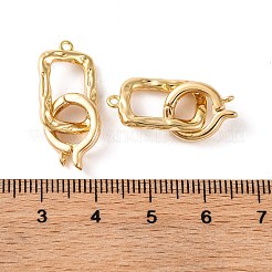 Brass Fold Over Clasps&nbsp;KK-U016-09G