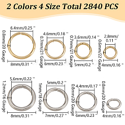8 Styles Oval 304 Stainless Steel Open Jump Rings&nbsp;STAS-AR0002-07