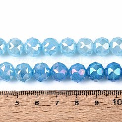 Anti-Tarnish Electroplate Glass Beads Strands&nbsp;GLAA-N064-10mm-03