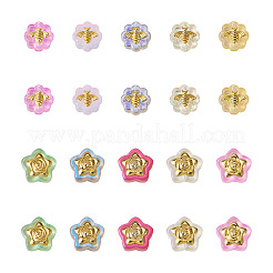 60Pcs 10 Style Transparent Spray Painted Glass Beads&nbsp;LAMP-CW0001-04