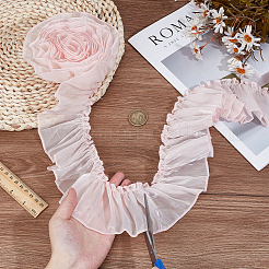 2M Silk Pleated Lace Trim Ribbon&nbsp;OCOR-CY0003-37B