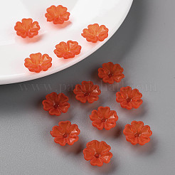 Transparent Frosted Acrylic Bead Caps&nbsp;X-MACR-S371-04A-726