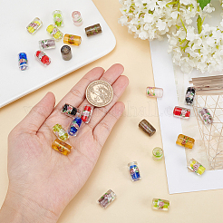 36Pcs 9 Colors Handmade Silver Foil Lampwork Beads&nbsp;FOIL-OC0001-04