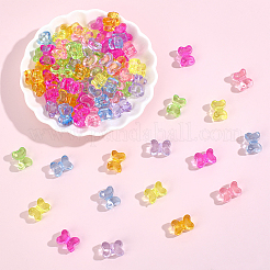 105Pcs 7 Colors Transparent Acrylic Beads&nbsp;TACR-PA0001-32