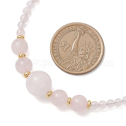 Natural Green Aventurine & Rose Quartz & Larvikite & Lapis Lazuli & Amethyst & Carnelian Round Graduated Beaded Necklaces&nbsp;NJEW-JN05654