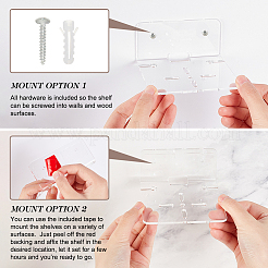 Acrylic Wall-Mounted Adhesive Camera Display Shelf with Iron Screw&nbsp;ODIS-WH0002-86B