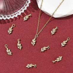 SHEGRACE Brass Micro Pave Clear Cubic Zirconia Charms&nbsp;XGRQ4N990-718G