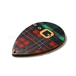 Single Face Printed Wood Big Pendants&nbsp;WOOD-H102-03I