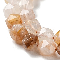 Natural Yellow Hematoid Quartz/Golden Healer Quartz Beads Strands&nbsp;G-G030-A01-02