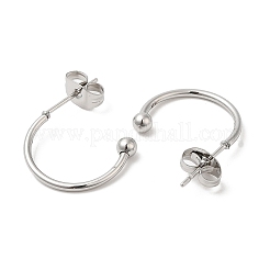 Non-Tarnish 304 Stainless Steel Stud Earring&nbsp;LS-EJEW-H134-02A-P