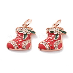 Brass Micro Pave Clear Cubic Zirconia Pendants&nbsp;ZIRC-Z008-14