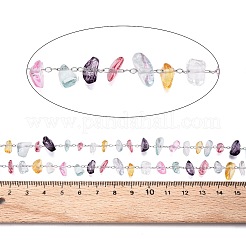 Handmade Translucent Natural Gemstone Beads Chains&nbsp;CHS-T006-14P