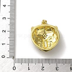 Rack Plating Brass Micro Pave Cubic Zirconia Pendants&nbsp;KK-A210-02B-G